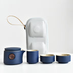 Portable Black Pottery Outdoor Japanese Tea Set Gift