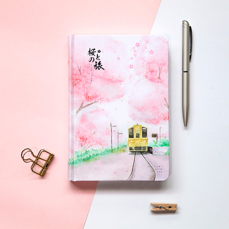 Japanese Cherry Blossom Colorful Sketchbook (Diary)