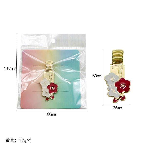 Cherry Blossom Steel Pen Clip for Notebooks and Journals