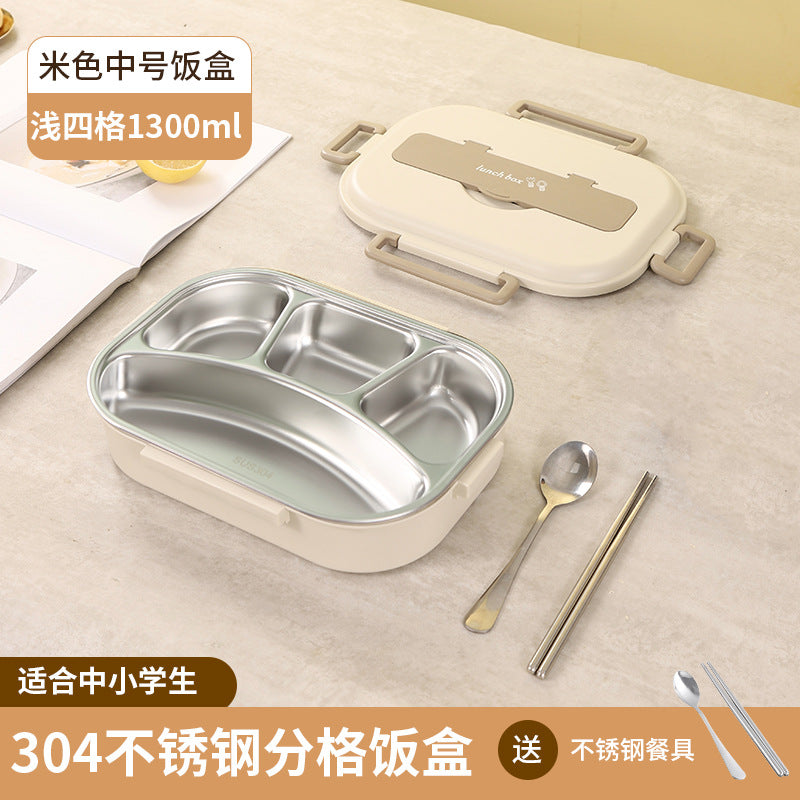Stainless Steel Bento Box with Five Compartments