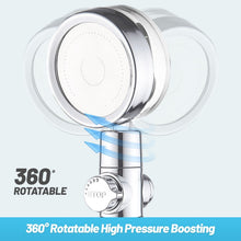 Load image into Gallery viewer, High Pressure Shower Head Adjustable 360° Rotation Turbine Water Saving Shower
