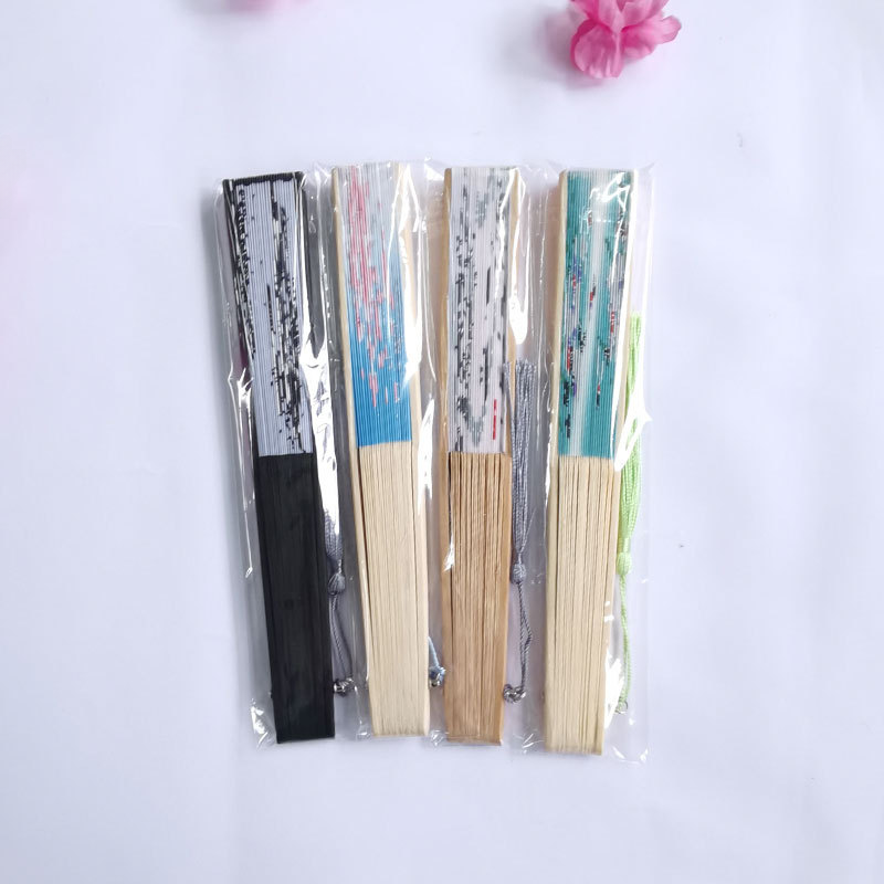 Traditional Chinese Women's Folding Bamboo Silk Fan