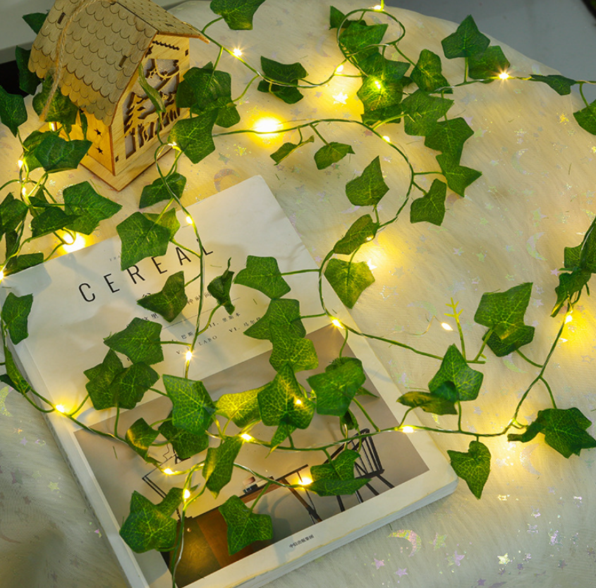 LED Leaf Copper Wire String Lights