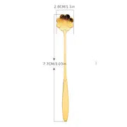 Cherry Blossom Shaped Stainless Steel Dessert Spoon