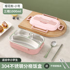 Stainless Steel Bento Box with Five Compartments