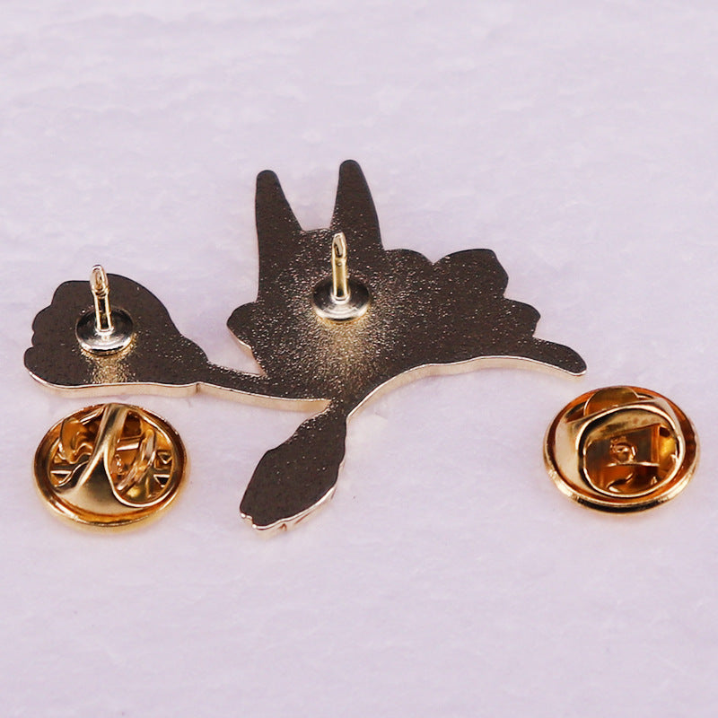 Cute Totoro Cherry Blossom Anime Brooch Accessory