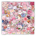100 PCS Purple Cherry Blossom Waterproof Stickers