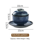 Japanese Ceramic Soup Bowl with Lid Tureen