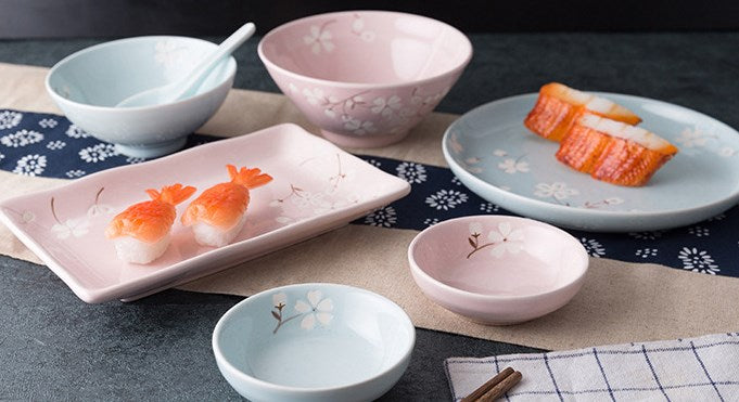 Sakura Story Creative Bowl and Plate Set (Japanese Style)