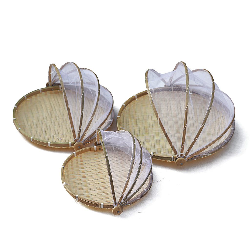 Bamboo Round Storage Basket Set for Home Use