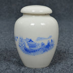 Japanese Tea Canister - Traditional Hand Painted Asian Storage Jar