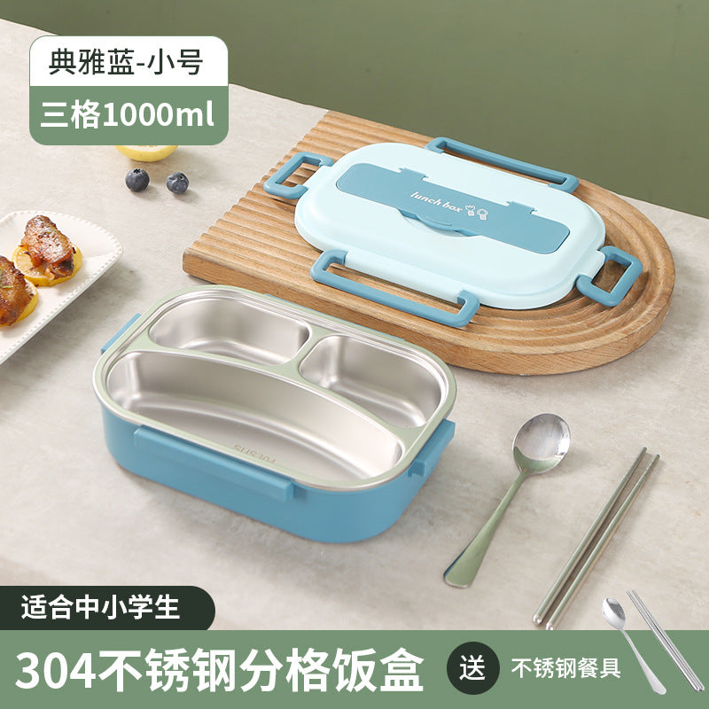 Stainless Steel Bento Box with Five Compartments