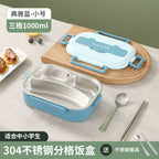Stainless Steel Bento Box with Five Compartments
