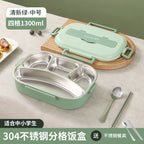 Stainless Steel Bento Box with Five Compartments