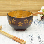 Sakura Solid Wood Adult Rice Bowl