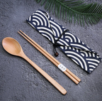 Japanese Natural Nanmu Tableware Set