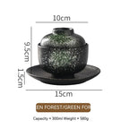 Japanese Ceramic Soup Bowl with Lid Tureen