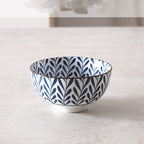 Japanese Traditional Blue Hand Painted Rice Bowls