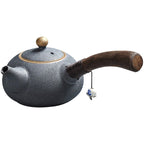 Ceramic Teapot with Ebony Handle for Japanese Tea Set