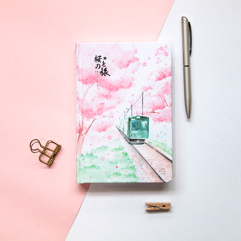 Japanese Cherry Blossom Colorful Sketchbook (Diary)