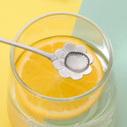 Cherry Blossom Shaped Stainless Steel Dessert Spoon