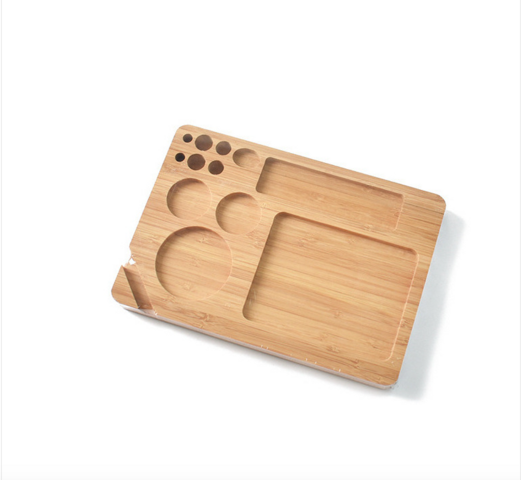Square Bamboo Wood Cigarette Tray