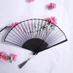 Traditional Chinese Women's Folding Bamboo Silk Fan