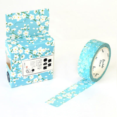 Washi Tape with Romantic Cherry Blossom Design for DIY