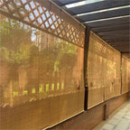 Outdoor Mildew-Resistant Bamboo Roller Blinds