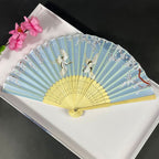 Traditional Chinese Women's Folding Bamboo Silk Fan
