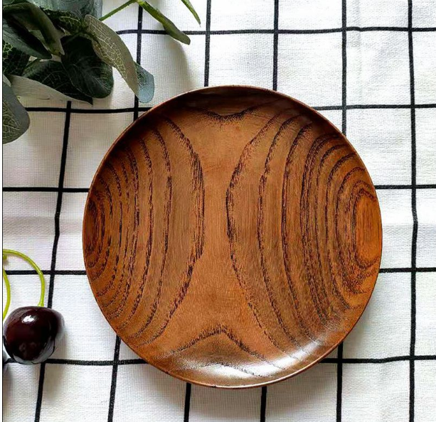 Solid Wood Japanese Dish for Tableware