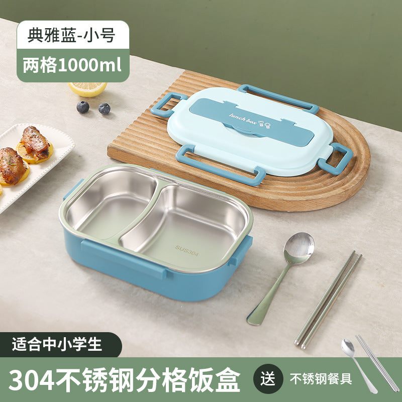 Stainless Steel Bento Box with Five Compartments
