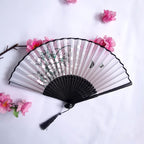 Traditional Chinese Women's Folding Bamboo Silk Fan