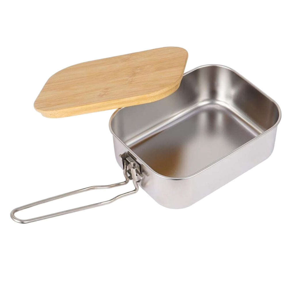 Bento Box with Bamboo Wood Cutting Board Lid
