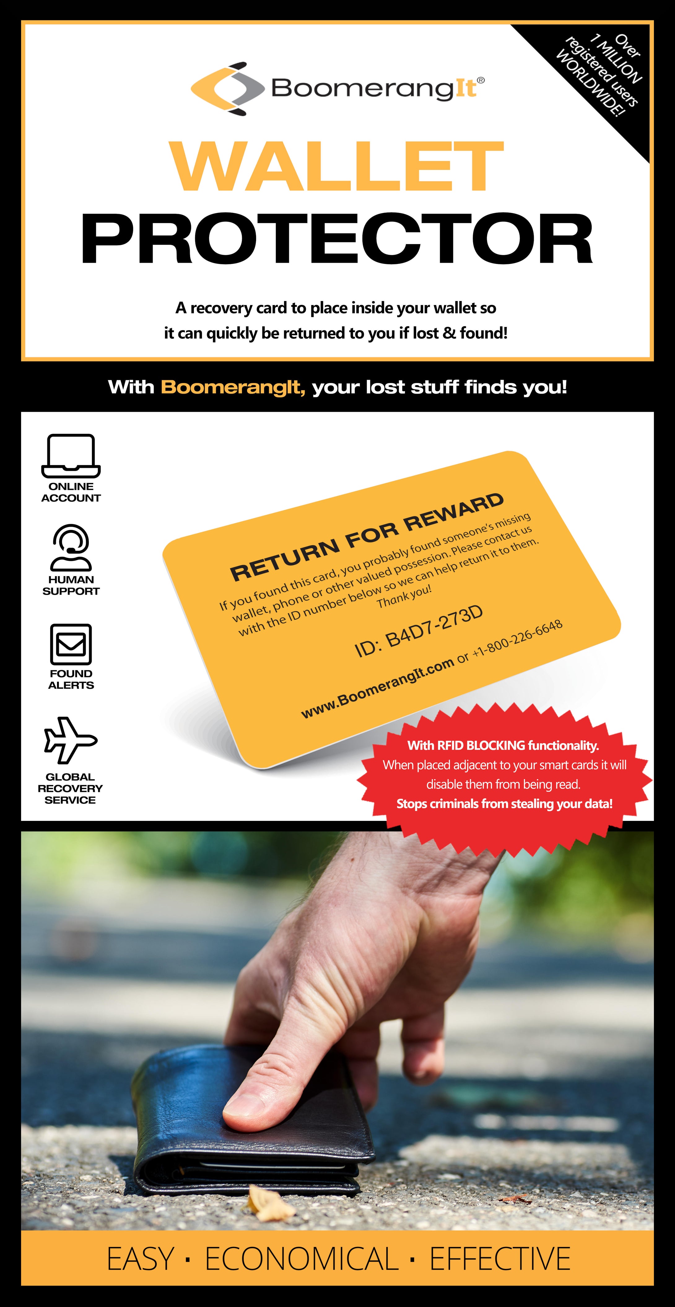 Wallet Protector + Lost & Found Return Service