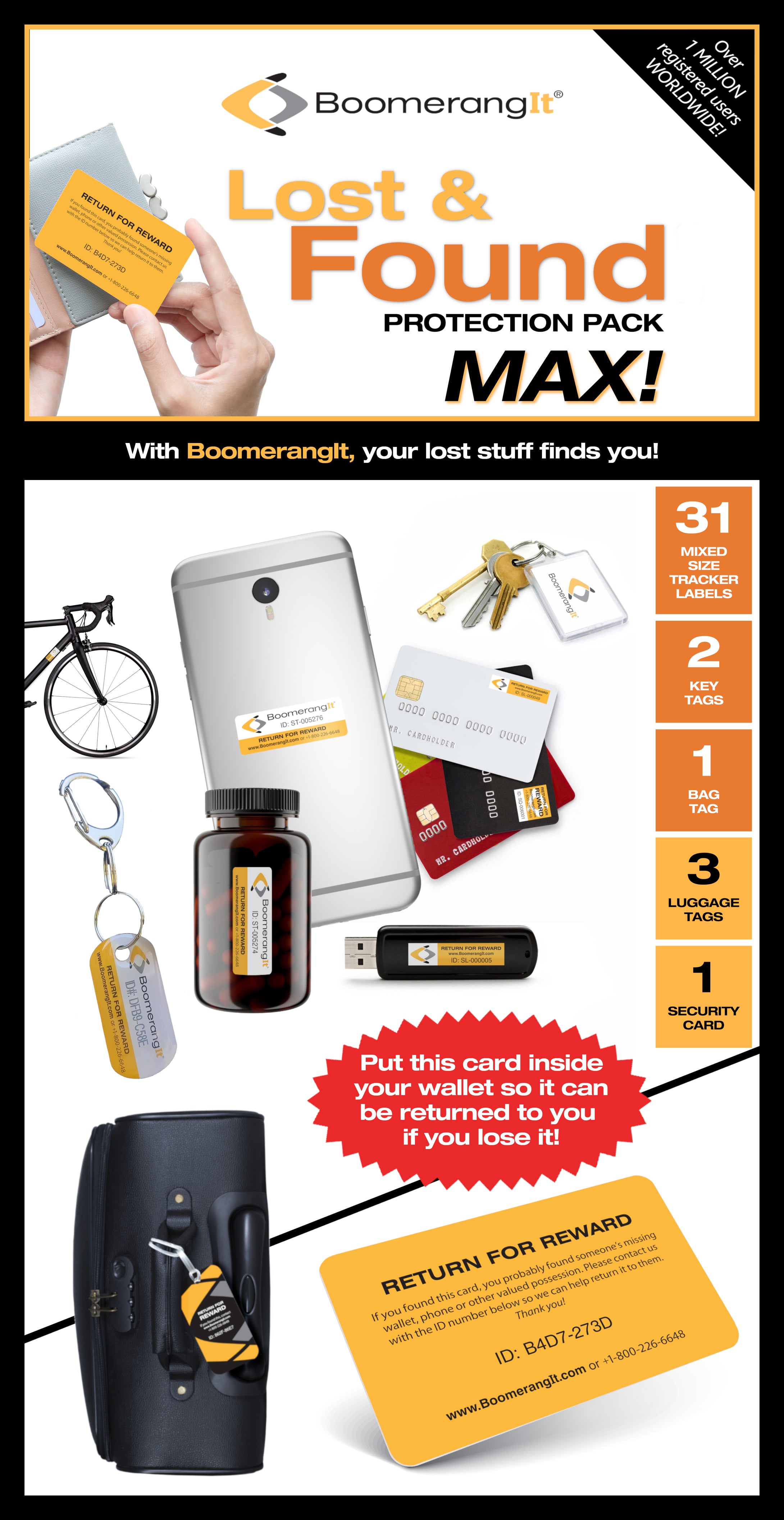 MAX! Protection Pack + Lost & Found Return Service